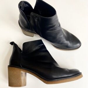 Miista Black Leather Ankle Boots Size 41